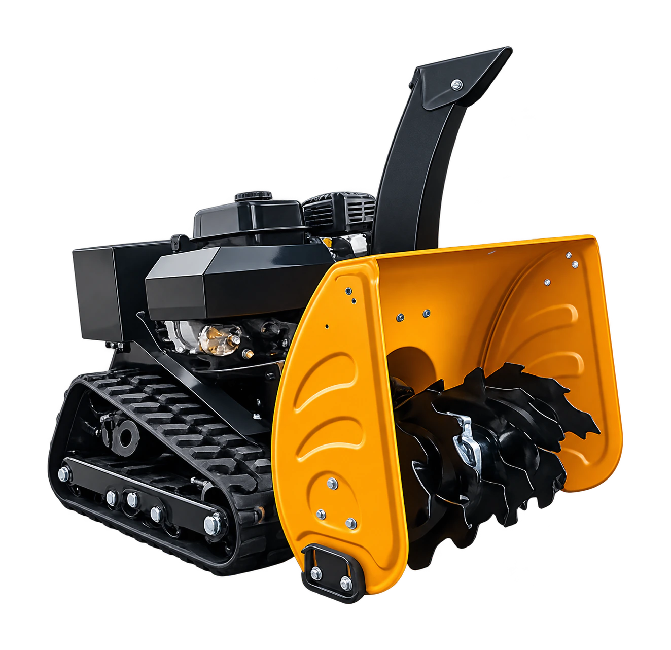 YUWUZHI-600T orange-front tracked remote-control snow blower